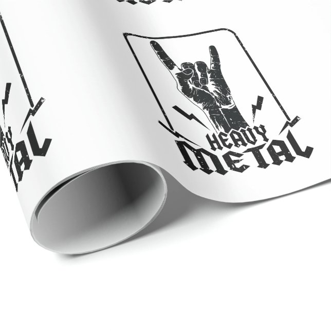 Papel De Regalo Heavy Metal (Esquina del rollo)