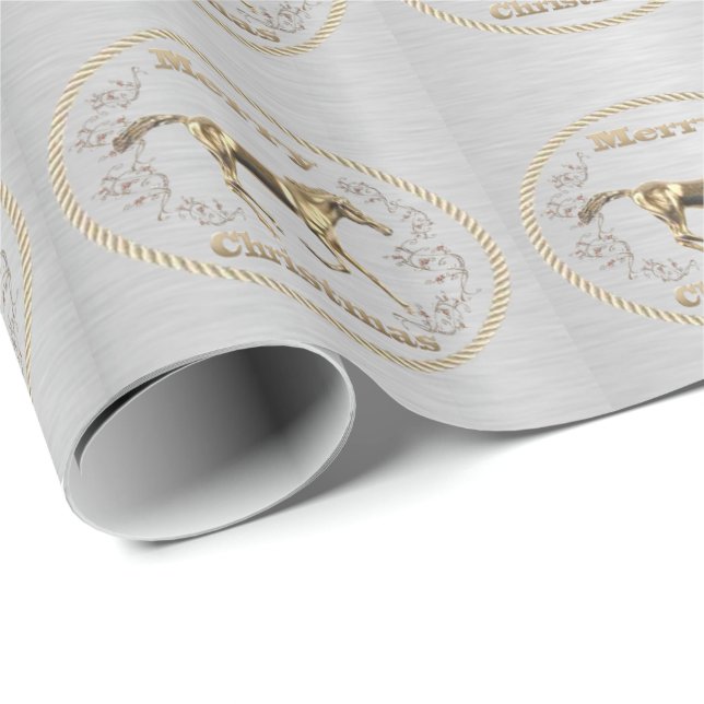 Papel De Regalo Hebilla del Cinturón Occidental con la Navidad de  (Esquina del rollo)