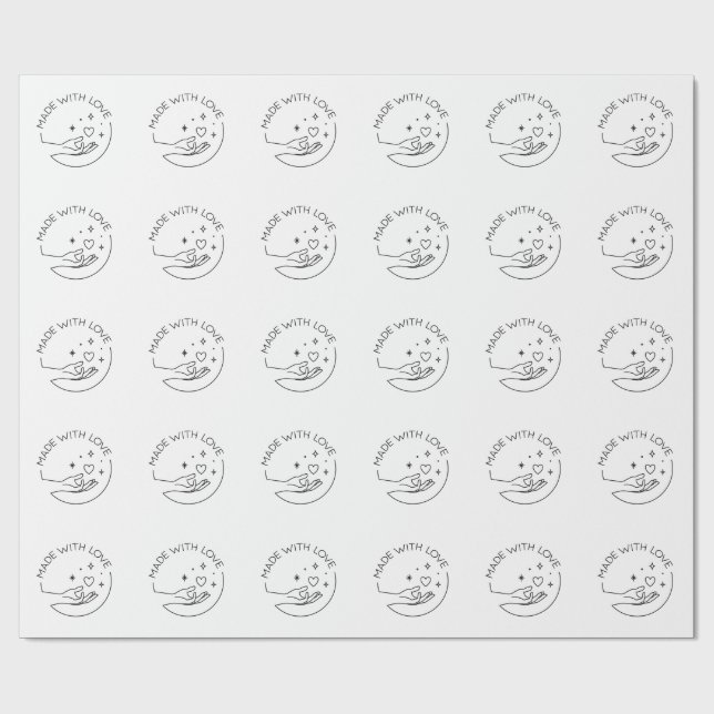 Papel De Regalo Hecho con amor (Superficie plana)