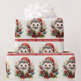 Papel De Regalo Hedgehog agrega regalo a Navidades de la clase con