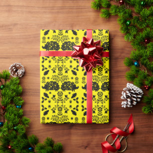 Papel De Regalo Hedgehog Folk Art