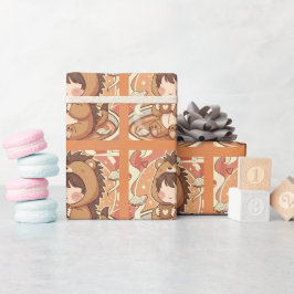 Papel De Regalo Hedgehog Forest Gift Wrapping Paper