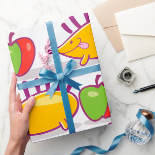 Papel De Regalo Hedgehog Y Apple