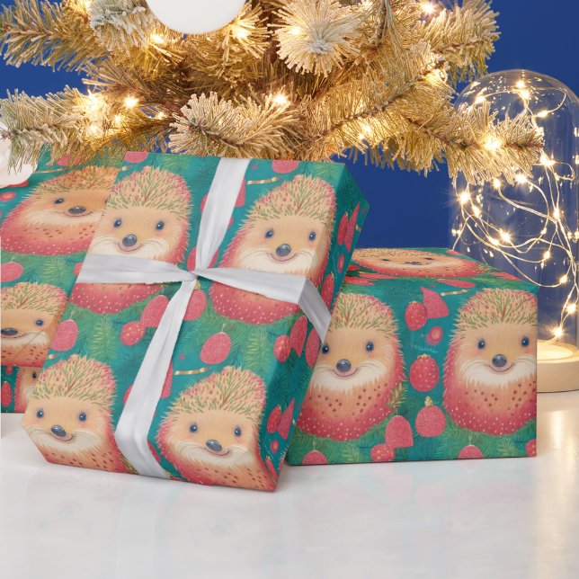 Papel De Regalo Hedgehogs y Navidades gumgotas (Vacaciones)