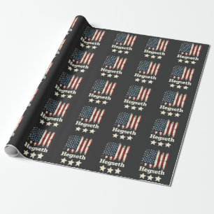 Papel De Regalo Hegseth Trump Administración Bandera Americana