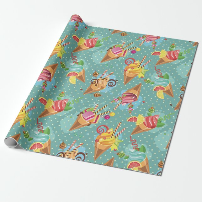 Papel De Regalo Helado (Desenrollado)