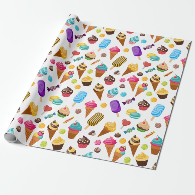 Papel De Regalo Helado (Desenrollado)