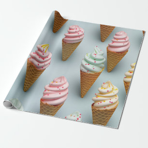 Papel De Regalo Helado Cream Twist Cones