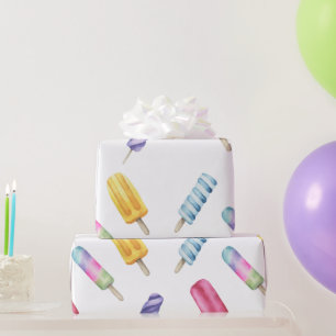 Papel De Regalo Helado de paleta para cumpleaños