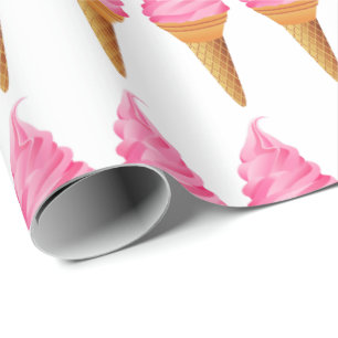 Papel de Regalo - Helado Rosa