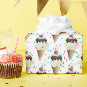 Papel De Regalo Helados De Crema Y Espolvorines