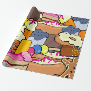 Papel De Regalo Helados de helado de pasteles y todo tipo de sudor