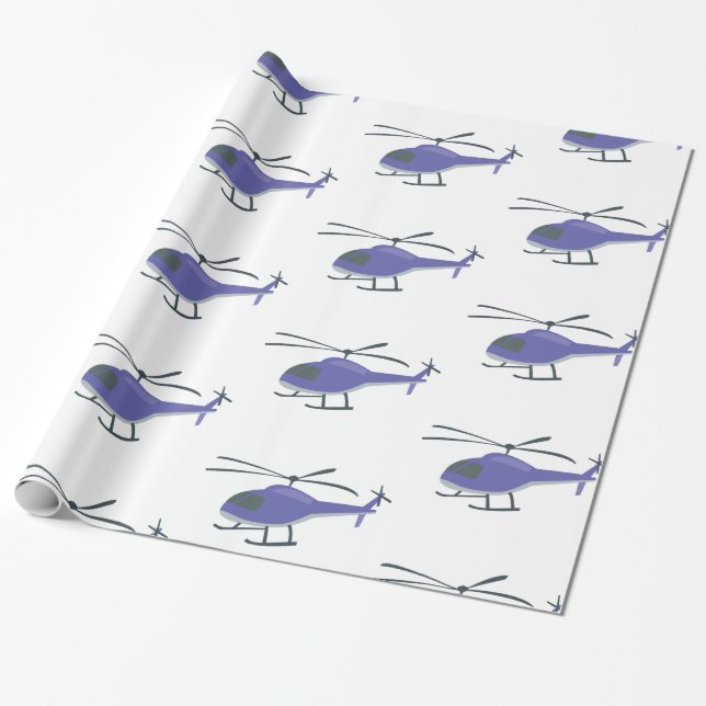 Papel De Regalo Helicóptero de vuelo de corte (Desenrollado)