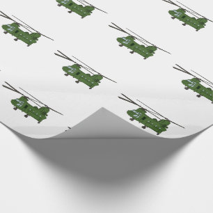Papel De Regalo Helicóptero verde de los militares de CH-47