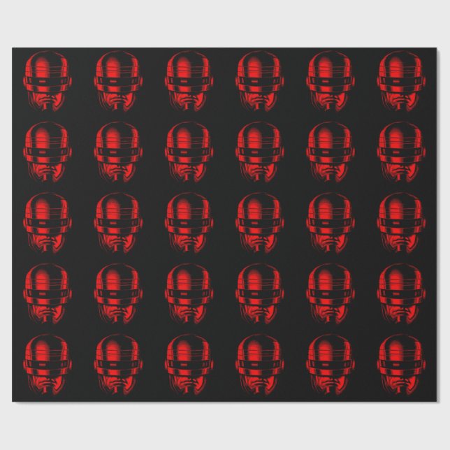 Papel De Regalo Helmet Robot Cop (Superficie plana)