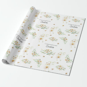 Papel De Regalo Hemorragia floral acuática personalizada