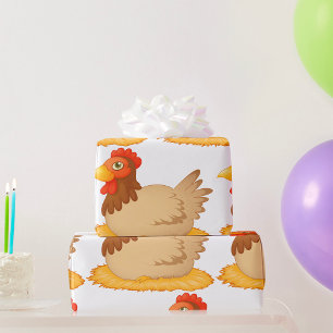 Papel De Regalo Hen sentado en Nest Cute Farm Animal