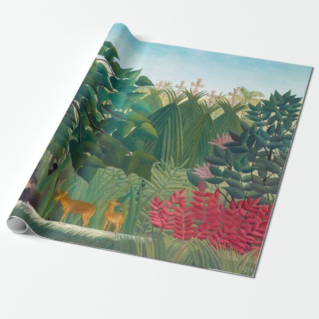 Papel De Regalo Henri Rousseau - La cascada (Desenrollado)