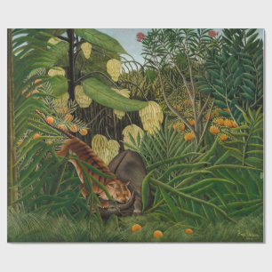Papel De Regalo Henri Rousseau - Pelea entre Tigre y Búfalo