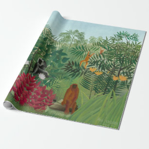 Papel De Regalo Henri Rousseau - Selva Tropical con Monos