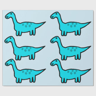 Papel De Regalo Herbert the Blue Dinosaur Wrapping Paper