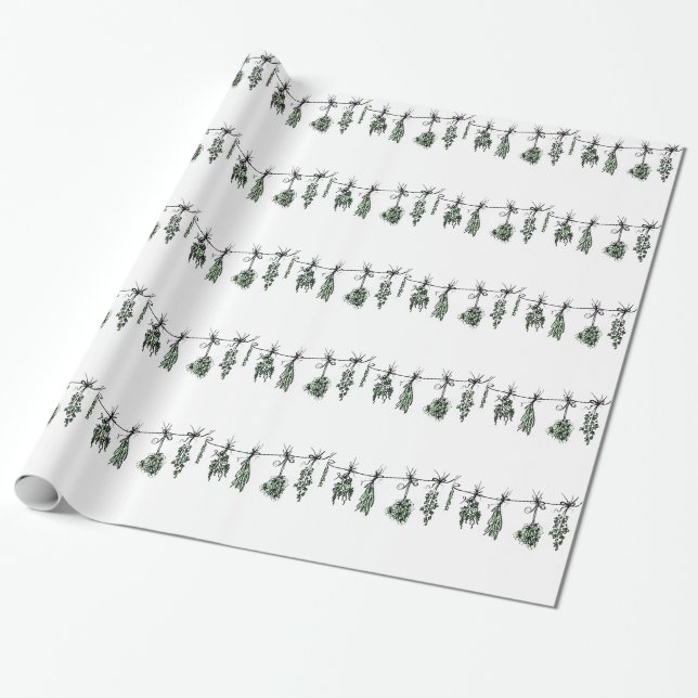 Papel De Regalo Herbs de jardín (Desenrollado)