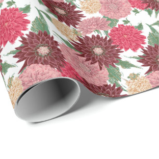 Papel De Regalo Herbst Blumen Dahlien