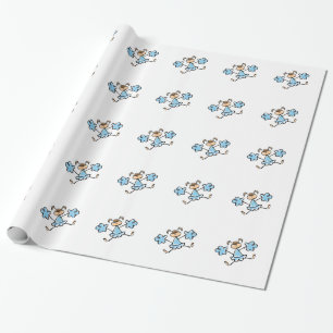 Papel De Regalo Hermandad Azul Bebé
