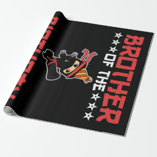 Papel De Regalo Hermano De Cumpleaños Ninja Fight Taekwondo Gift