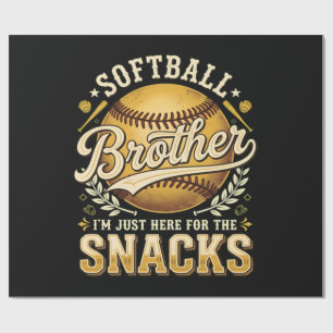 Papel De Regalo Hermano de Sóftbol Divertido Snacks Deportes
