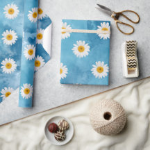 Hermosa acuarela Daisy Wrapy Paper