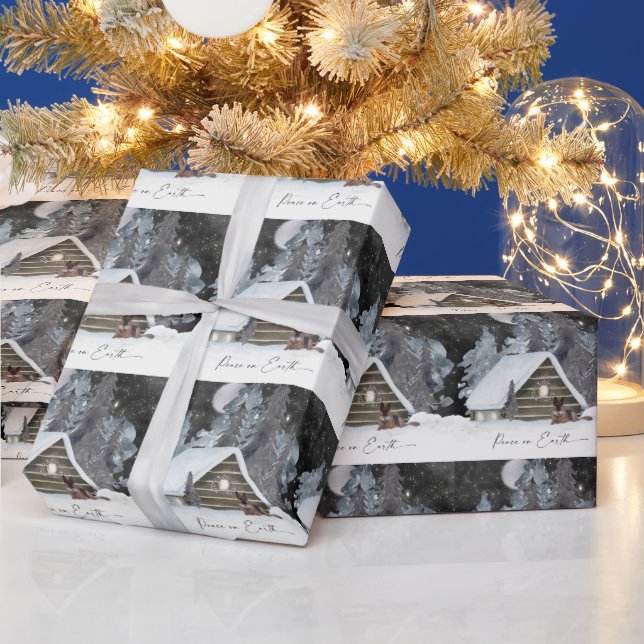 Papel De Regalo Hermosa acuarela de vacaciones de pastores alemane (Vacaciones)