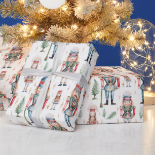 Papel De Regalo Hermosa acuarela Navidad Nutcracker