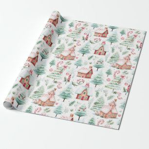 Papel De Regalo Hermosa aldea de Navidades
