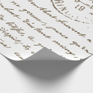 Papel De Regalo Hermosa carta postal de escritura francesa