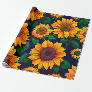 Papel De Regalo Hermosa colección de girasoles de moda