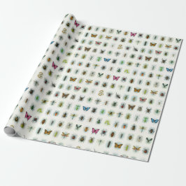 Papel De Regalo Hermosa colección de insectos estilo acuarela inse