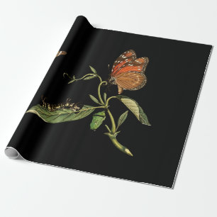 Papel De Regalo Hermosa - Elegancia - Mariposa - Flor