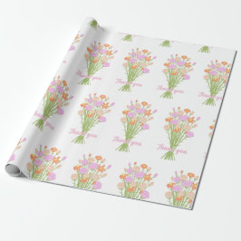 Papel De Regalo Hermosa Flor Silvestre Pastel Despedida de Soltera