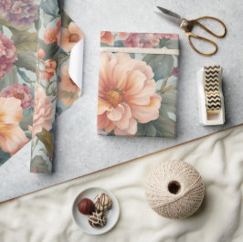 Papel De Regalo Hermosa Flor Vintage Flor