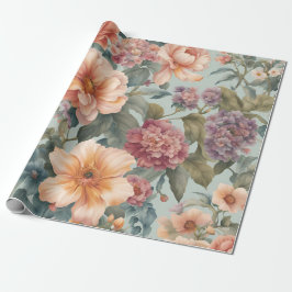 Papel De Regalo Hermosa Flor Vintage Flor