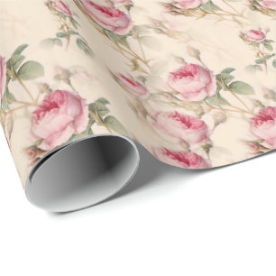 Papel De Regalo Hermosa Floral Vintage