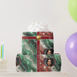 Papel De Regalo Hermosa Foto Familiar Personalizada Navidad