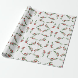 Papel De Regalo Hermosa guirnalda de flores mini