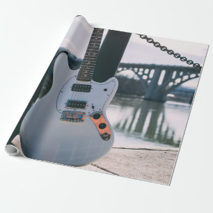 Papel De Regalo Hermosa Guitarra Bass