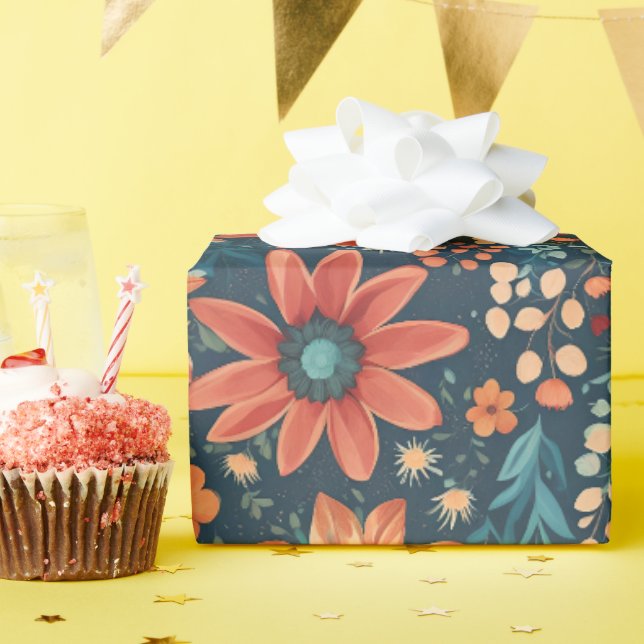 Papel De Regalo Hermosa Inspiración Floral (Fiesta de cumpleaños )