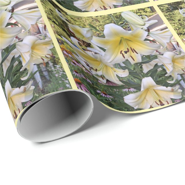 Papel De Regalo Hermosa Lirios de Verano (Esquina del rollo)