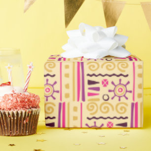 Papel De Regalo Hermosa Moda festiva Monograma Cumpleaños