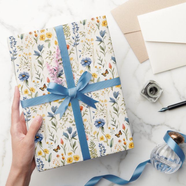 Papel De Regalo Hermosa naturaleza de flores silvestres Tendencia  (Regalar)