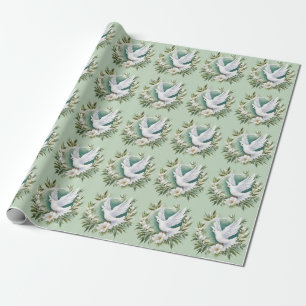 Papel De Regalo Hermosa paloma blanca de la paz